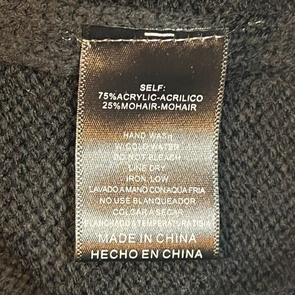 IJOAH Sweater Womens Small Black Boho Knit Hippie Tiered Layered Bell Sleeves - Picture 13 of 13